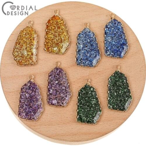 Cordial Design 50Pcs 17*32MM Jewelry Accessories/Charms/Marble Effect/Irregular Shape/Pendant/DIY/Hand Made/Earring Findings