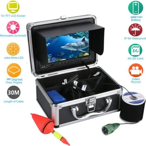 Free Shipping! 7"Inch DVR Recorder 1000tvl Underwater Fishing Video Camera Kit Video Fish Finder Lake Under Water fish camera