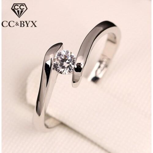 CC Charms Rings For Women Simple Design Fashion Accessories Bridal Wedding Jewelry Engagement Ring Anillos Mujer CC1058