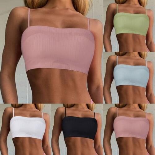 Womens Tube Top Invisible Bra Sexy Bandeau Strapless Bralette Streetwear Crop Top Seamless Bustier Underwear Lingerie Tops