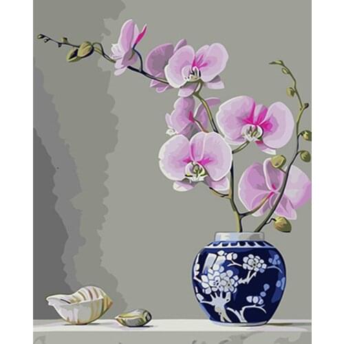 Paints By Numbers Flower Plum flower 40x50 60x75cm Pictures Oil Painting By Numbers Set Gift Coloring By Numbers Canvas Wall Set