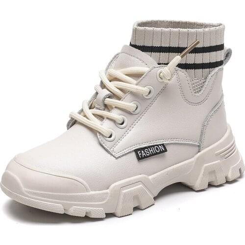 Fashion Sneakers Winter Boots Kids Boys Girls Martin Boots Net Red Booties Childrens Casual Catwalk Shoes Waterproof Non-slip