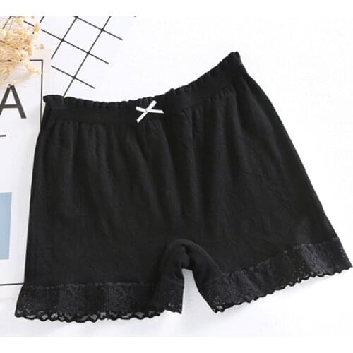 Women Safety Underwear High Quality Safety Short Pants Mid Waist Lace Hot Shorts Elastic Hip Lifting Pants