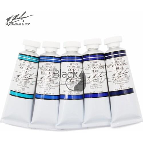 Original imported M.GRAHAM artist acuarelas 15ml blue series painting art supplies
