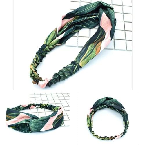 New Head Headband Summer Fabric Sports Yoga Hair Accessories Banana Leaf Headband Womens Accessories