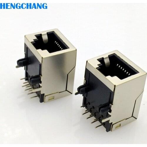 RJ45 Connector RJ45 Socket PCB Mounting Network Adapter For Ethernet Network Data Transfer
