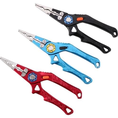 Aluminum Alloy Fishing Pliers Hook Remover Wire Line Cutter Multifunctional Fishing Tool