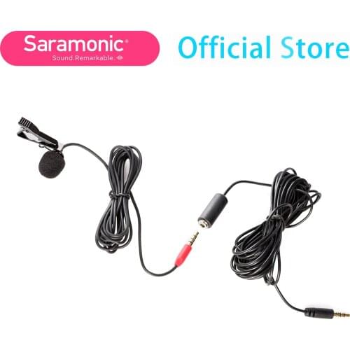 Saramonic SR-LMX1+ 3.5mm Lavalier Microphone for iphone ipad ipod touch and most android devices(CYIA Standard)