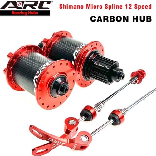 ARC MTB 32 Holes Carbon Fiber Hub 4 in 1 Cube Micro Spline 12 Speed Mountain Bike Hub Bicycle Wheel Rim Hub Cycle Accessories