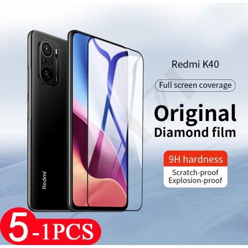 5-1Pcs Glass for Redmi K40 pro plus K30 Ultra K30i K30S K20 note 10 5G pro max 10s 10X 4G screen protector tempered glass film