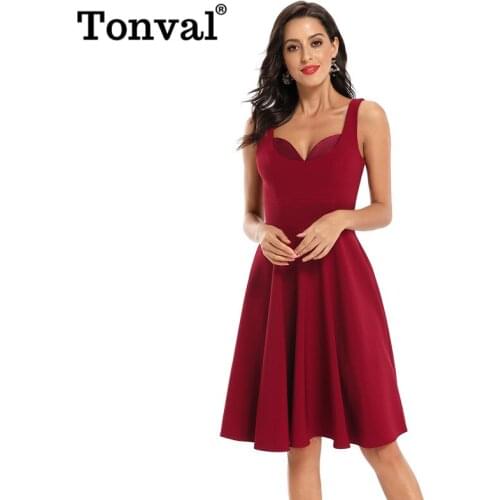 Расклешенные летние платья Tonval China At AliExpress
