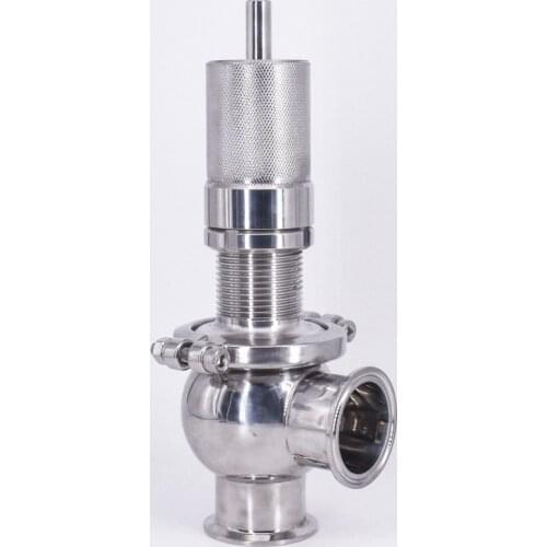 2" Tri Clamp Adjustable Pressure Relief Safety Valve Sanitary SUS 304 Stainless Steel Liquid Gas Brew Diary Product