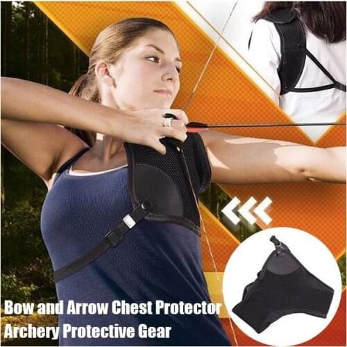 Ultimate Archery PRO Chest Guard Hunting Sports Archery Adjustable Chest Protector Guard Bow Arrow Safety Protective QW