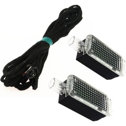 Interior Footwell Lights Cable wiring harness For VW Golf 5 MK5 6 MK6 Passat B6 B7 Jetta Seat Leon Tiguan A4 B7 B8 A6 Q3 Q5 Q7