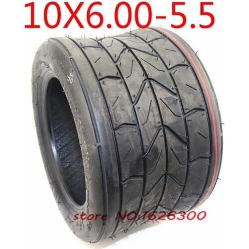 High Porformance 10 Inch Widened Tire 10x6.00-5.5 Motorcycle Vacuum Road Tire Tubeless Tire Wheel