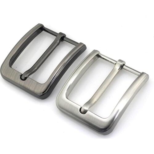 1pcs 40mm Fashion Men Belt Buckles Metal Brushed Single Pin End Bar Buckles Fit for 37mm-39mm Belt Leather Craft Jeans Parts