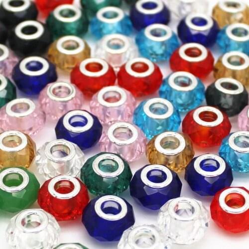 10 Color 1.5cm*1.5cm*1cm Charm Silver New Design Fashion Pattern Charms Murano Glass Beads Fits DIY Pandora Charms Bracelet