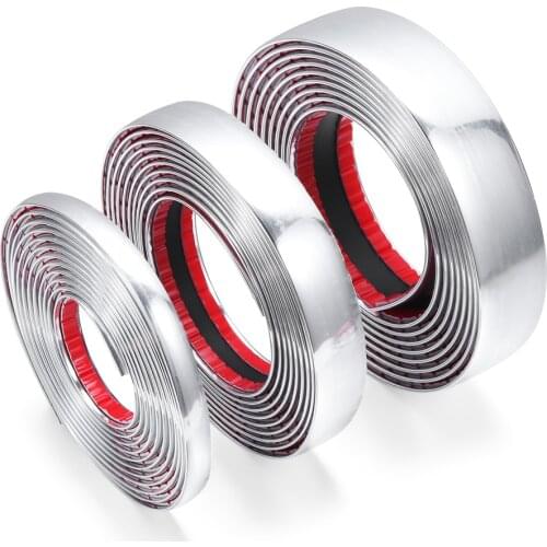 13M Exterior car Styling Auto Self Adhesive Side Door Chrome Strip Moulding Decoration Bumper Protector Trim Strip 6MM - 30MM
