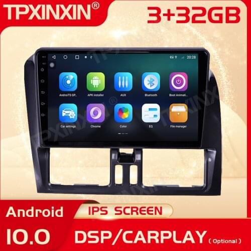 2 Din Carplay Android Radio Receiver Multimedia Stereo For Volvo XC60 2009 2010 2011 2012 GPS Navigation Video Audio Head Unit