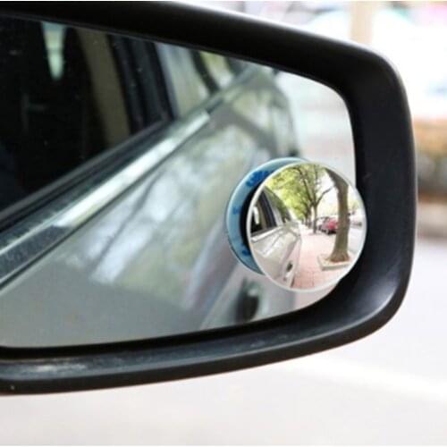 2 PCS HD Glass Round Mirror 360 Adjustable Convex Parking Rear View Mirror For Car