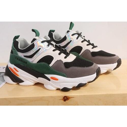 2020 Vintage Trendy Chunky Sneakers Womens Sneakers Ugly Sneaker Casual Shoes Woman Thick Platform Trainers zapatillas U21-54