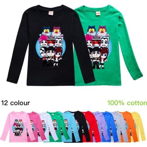 2021 TEAM WGF Lyon Cotton Childrens Clothing Tops Boys Underwear Long-sleeved T-shirts Girls Tshirt 10 Year Teen Girls Clothing