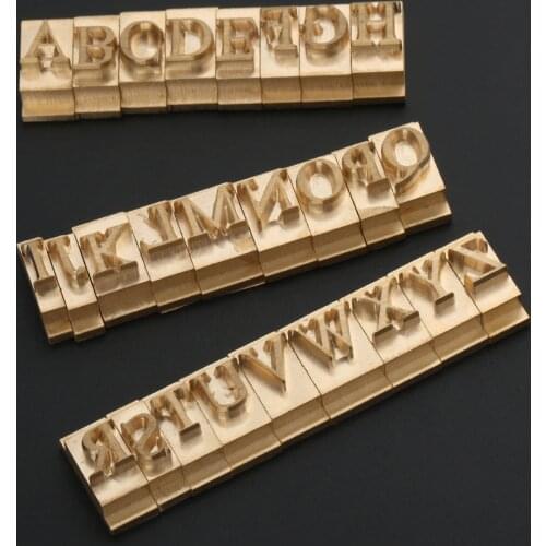 26pcs/lot Capital Letters Gold Brass Times New Roman Stamp Molds A-Z Craving Craft Iron Press Stamping Leather/Wood/Cake/Cookies