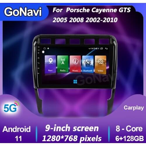 GoNavi Android 11 Car Radio For Porsche Cayenne GTS Auto Central Multimedi Gps Navigation bluetooth Dvd Player 5G MP5 2005-2010