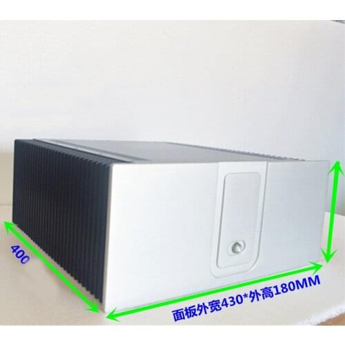 KYYSLB 430*180*407MM MQ4318 Amplifier Chassis Large-scale External Integrated Heatsink Shell Class A HIFI DIY BOX Amplifier Case