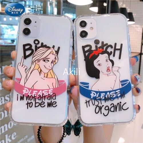 Mermaid Princess Snow White Silicone Case for IPhone 11 12Pro Xs Max iPhone SE 2020 7 8 Plus Official Liquid Silicon Full Cover