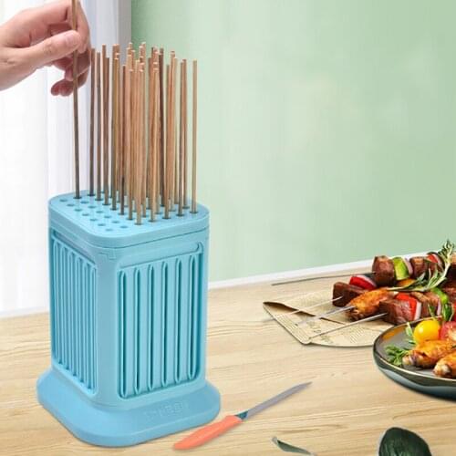 Creative BBQ Meat Skewer Maker Wear Meat String Machine Holes 49 Holes Tools Skewer Machine Grill Barbecue Kitchen Accessories