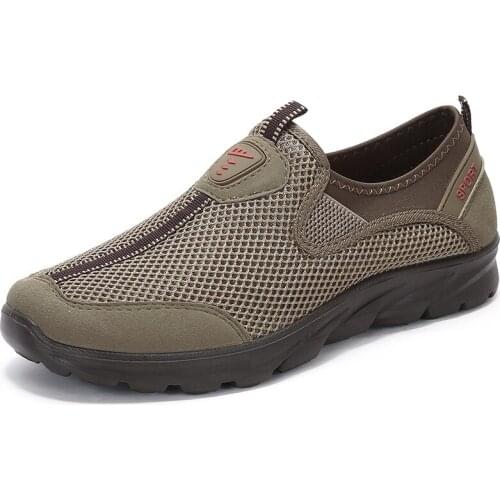 Comfortable Big Size 48 Men Casual Shoes Breathable Mesh Men Sneakers 2021 Spring Summer Non-slip Outdoor Hiking Shoes for Men