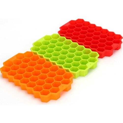 Ice Cube Easy-Release Silicone Honeycomb Ice Cube Molds Tray For Wine Whiskey Ice Cube Mold Ice Ball Tray Ice Cube Tray