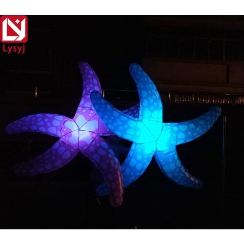 Color Changing 1.5 Meters Large Inflatable Starfish Ballon Stage Lighting Customized Hanging Up Decor