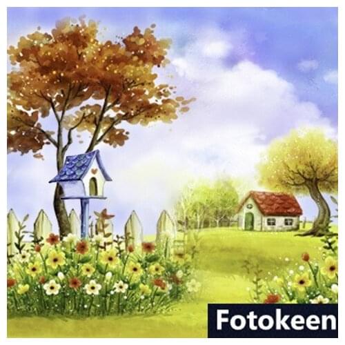 3m*6m Hand painted Muslin Scenic Backdrop FC024,toile de fond studio photo ,photo studio props baby ,photography studio backdrop