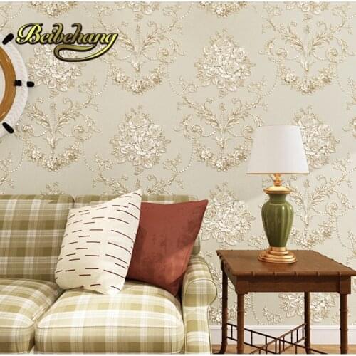 Beibehang Non - woven American Village Retro Blue Bedroom full shop living room background wall European pastoral wallpaper