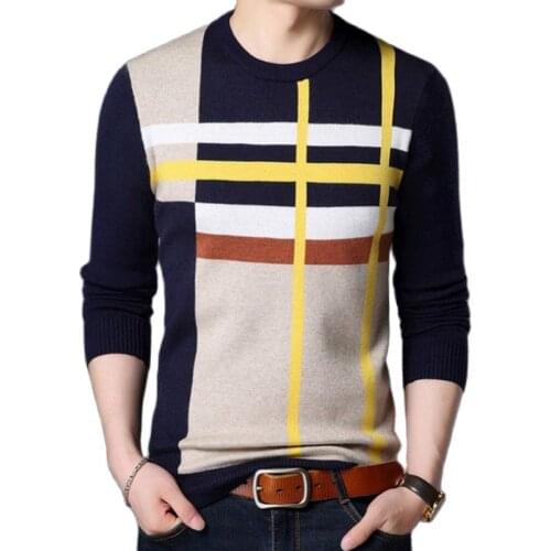 Casual Mens Sweater Fashion O-Neck Slim Fit Knittwear 2020 Autumn Mens Sweaters Pullovers Pullover Men Pull Homme M-3XL
