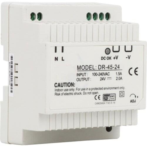 DR-45 45W Single Output 5V 12V 15V 24V Din Rail Industrial Switching Power Supply