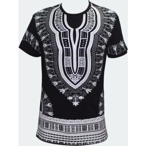 Рубашка мужская Unisex Women Mens African Dashiki T-shirt Boho Hippie Festive Tribal Gypsy Ethnic Top Traditional Blouse