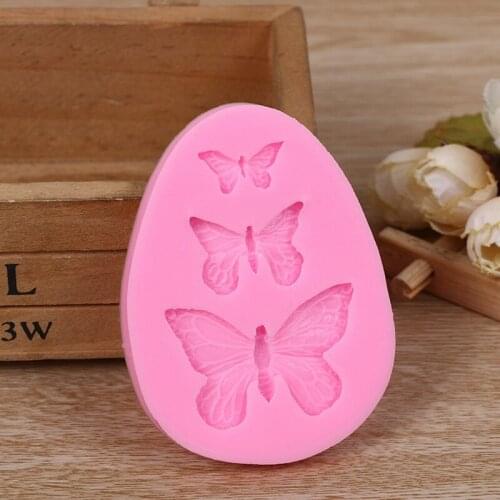 Cupcake Butterfly Mold Silicone Cake Fondant Cookie Decorating Tool Press Baking Mould Confeitaria Soap Cake Decoration XQ14