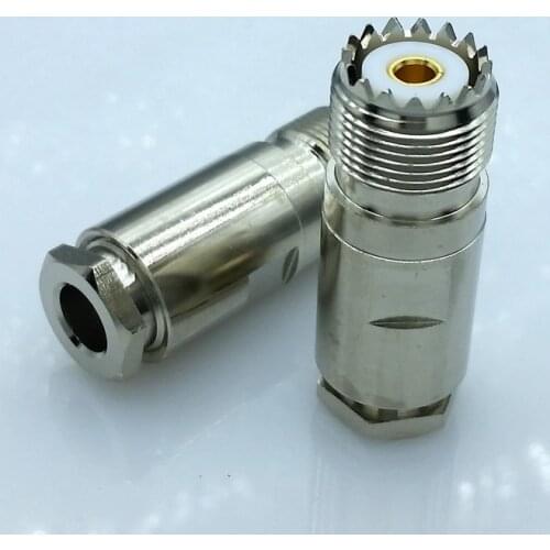 SO239 UHF Female coaxial RF Connector for RG6 50-5 LMR300 cable 4pcs/lot