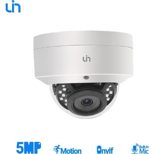 UIN 5MP Onvif IP Camera Internal Microphone Motion Detection Infrared LED Hemisphere Webcam Remote Access 2.8mm Fixed/VF Lens