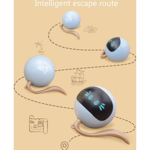 Smart Cat Toy USB Electric Jumping Ball Self Rotating Kitten Interactive Self Playing Toys Rolling Jumping Ball For Cat Dog Kids