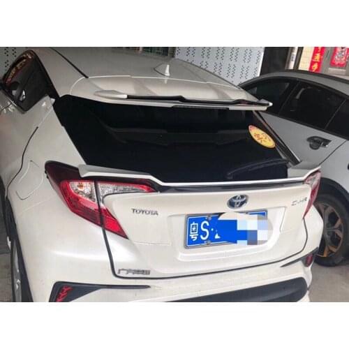For Toyota CHR 2016 -2019 high quality ABS Plastic Rear Roof middle Spoiler Wing Trunk Lip Boot Cover Car Styling