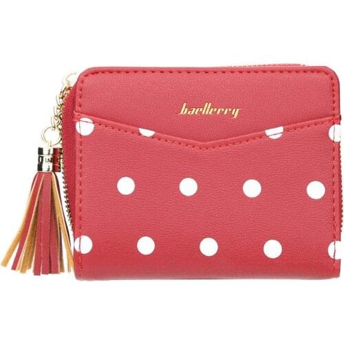 Womens Dot Cute Fashion Purse Pu Leather Long Zipper Wallet Coin Card Holder Soft Leather Card Wallets Female High Quality case