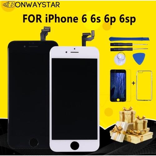 AAA+++ Quality 100% Good Working LCD Touch Screen Glass Digitizer Display Assembly For iPhone 6 S Plus Free Shipping +Gifts