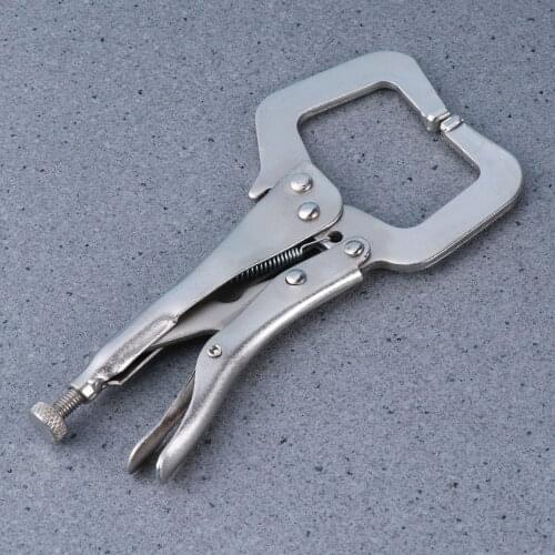 1Pc 6 Inch Heavy Duty Locking C-Clamp Face Clamp Steel Locking C-Pliers Vise Grips Locking Plier Wrench Welding Steel Wood Clamp