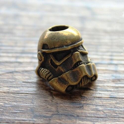 1PC White Soldiers Brass Warrior Pencils Copper Helmet Knife Drops Rope Pendant Retro EDC Outdoors Camping Equipment Multi Tools