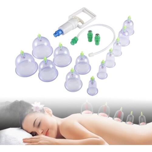 12 Cupping Therapy Cups Effective Healthy Chinese Medical Vacuum Cupping Suction Therapy Device Body Massager Set