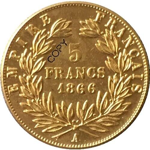 1866 France 5 Francs - Napoleon III coins copy